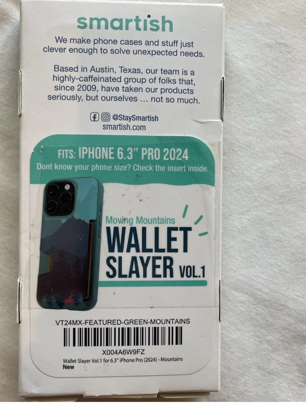 Smartish - Wallet Slayer Vol. 1 - iPhone 16 case Moving Mountains for 6.3” pro - Picture 2 of 6